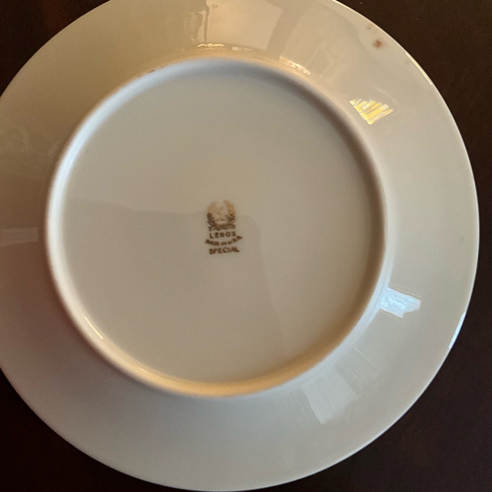 Lenox Special Holiday Gold Trimmed Ivory Salad Plates - Picture 2 of 3